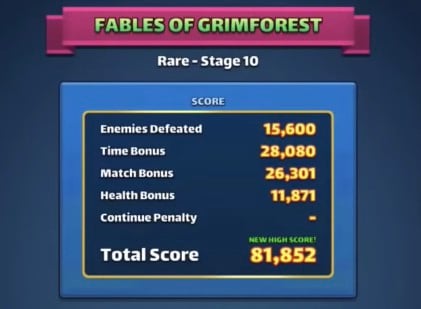challenge events score