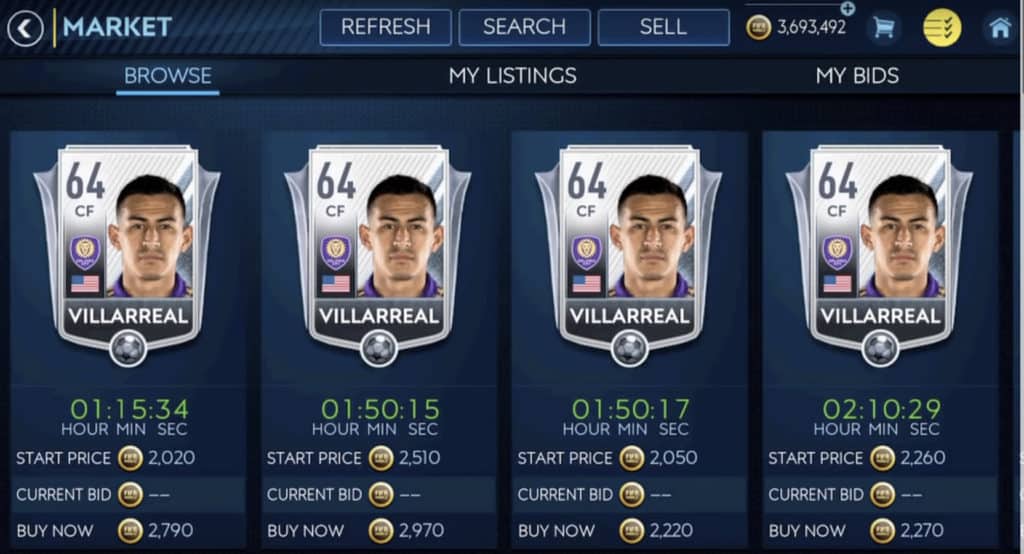 fifa mobile sell players