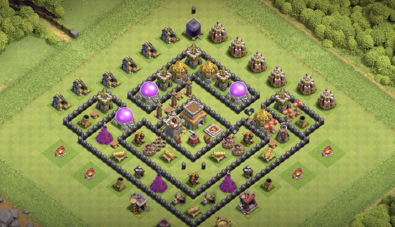 best town hall level 8 defense for trophies